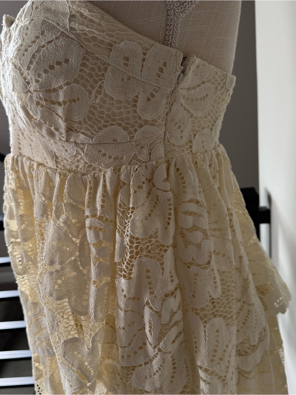 Maeve Anthropologie Lace Mini Dress white Ivory Coquette Romantic NWT Medium - Picture 11 of 17